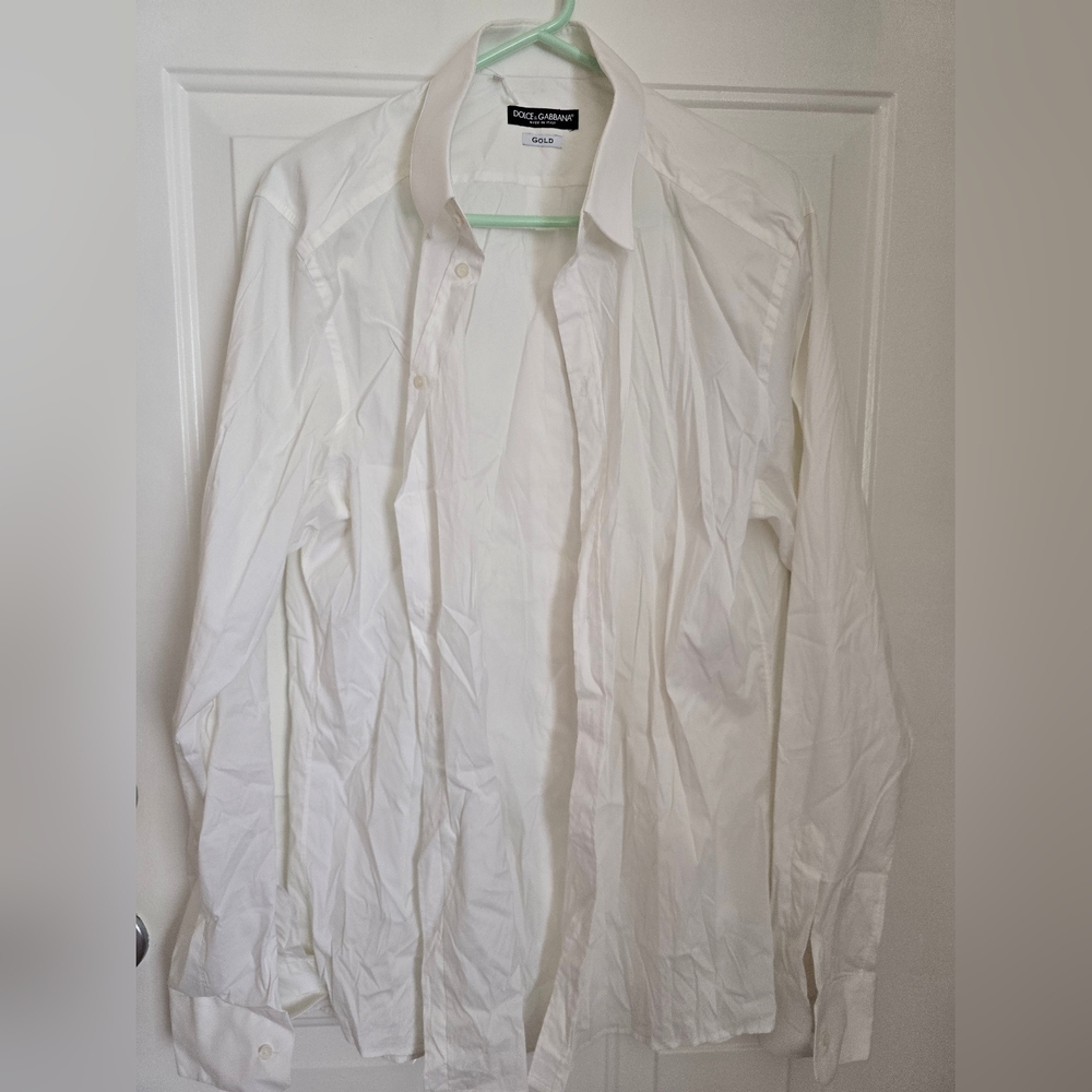 Dolce & Gabbana White Button-Up Shirt